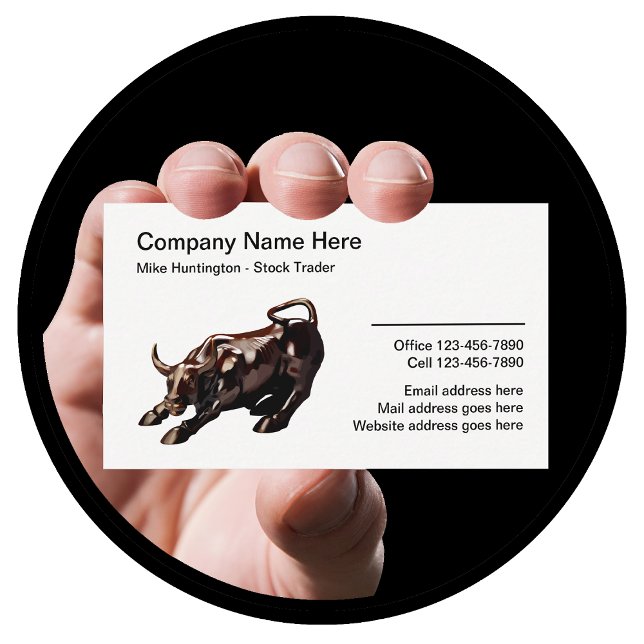 Stock Trader Professional Wall Street Business Card (Creator Uploaded)