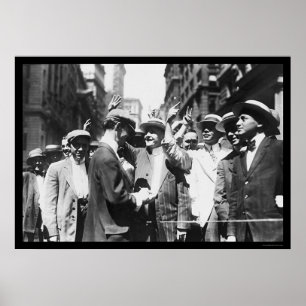 Stock Traders NYC Curb Market 1916 Poster