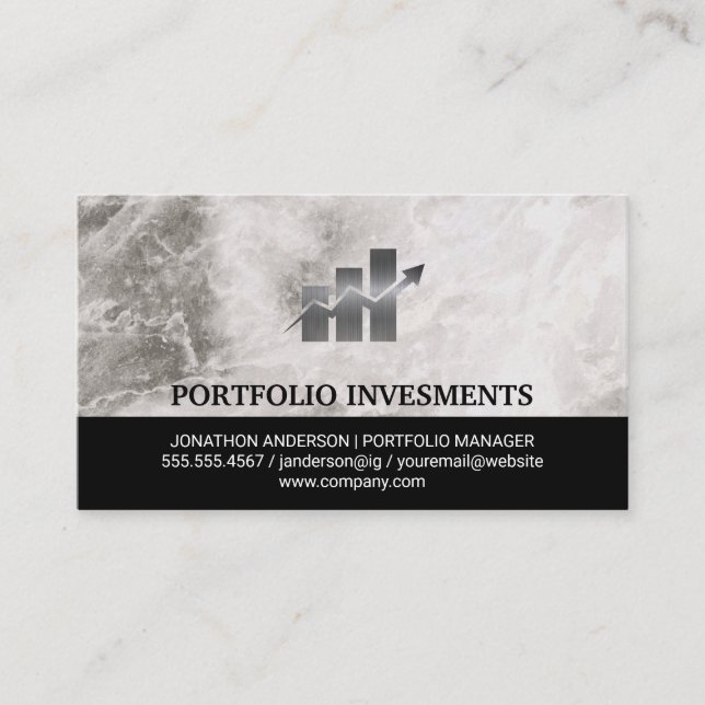 Stock Trading | Financial Chart Investments Business Card (Front)