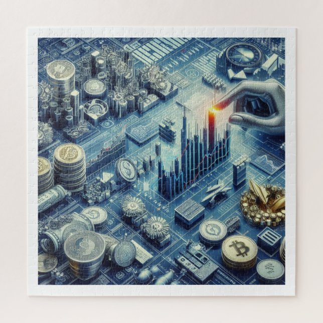 Stock Trading Jigsaw Puzzle (Vertical)