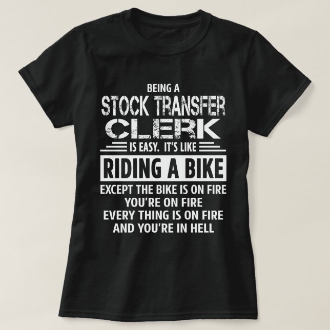 Stock Transfer Clerk T-Shirt (Design Front)