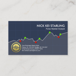 Stock Uptrend Graph Forex Market Consultant Business Card
