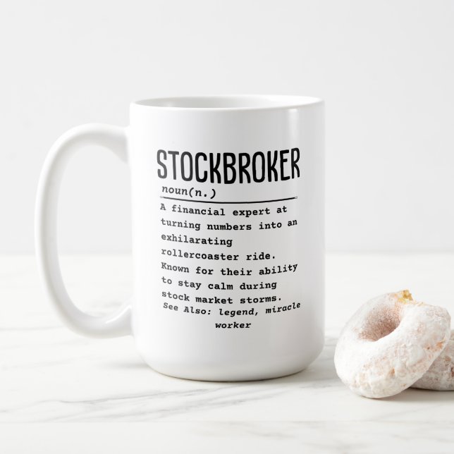 Stockbroker Coffee Mug (With Donut)