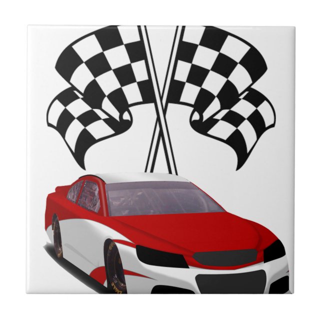 Stockcar Racing & Flags Tile (Front)
