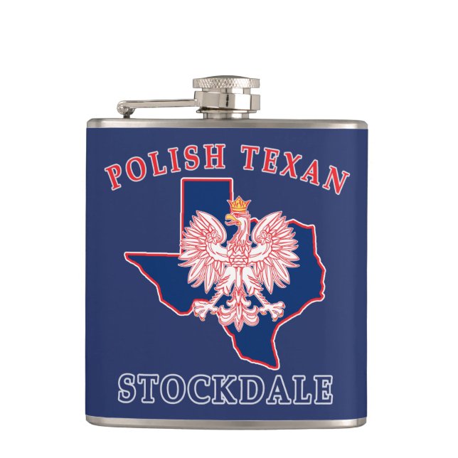 Stockdale Polish Texan Hip Flask (Front)