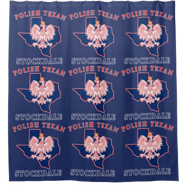 Stockdale Polish Texan Shower Curtain (Front)