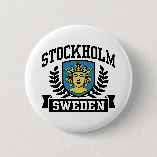 Stockholm 6 Cm Round Badge (Front)