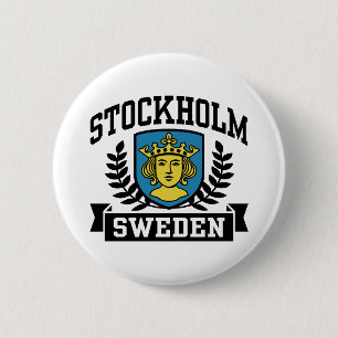 Stockholm 6 Cm Round Badge