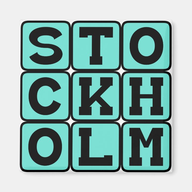Stockholm, Capital of Sweden Magnet (Front)