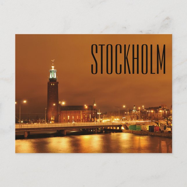 Stockholm City Hall, Sweden Postcard (Front)
