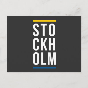 Stockholm City logo design Holiday Postcard