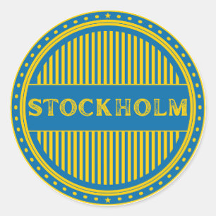 Stockholm City Pride Emblem – Swedish Identity Classic Round Sticker