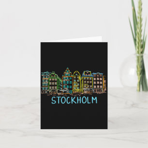 Stockholm City Tee Shirt T Shirt  Card