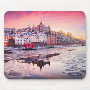 Stockholm frozen Mariaberget Mouse Mat
