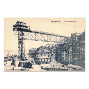 Stockholm, Katarinahissen elevator lift, 1919, Photo Print