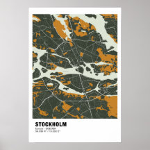 Stockholm Map Poster - Sweden Green Map