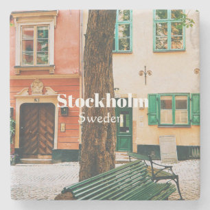 Stockholm Old Town, Gamla Stan, Sweden Souvenir Stone Coaster
