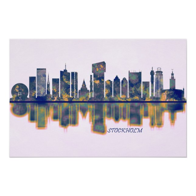 Stockholm Skyline Poster (Front)