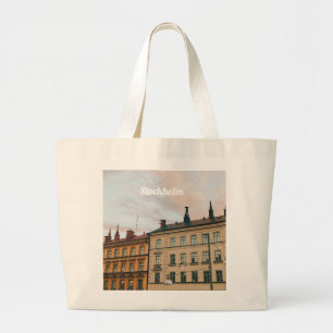 Stockholm Södermalm Cityscape Large Tote Bag