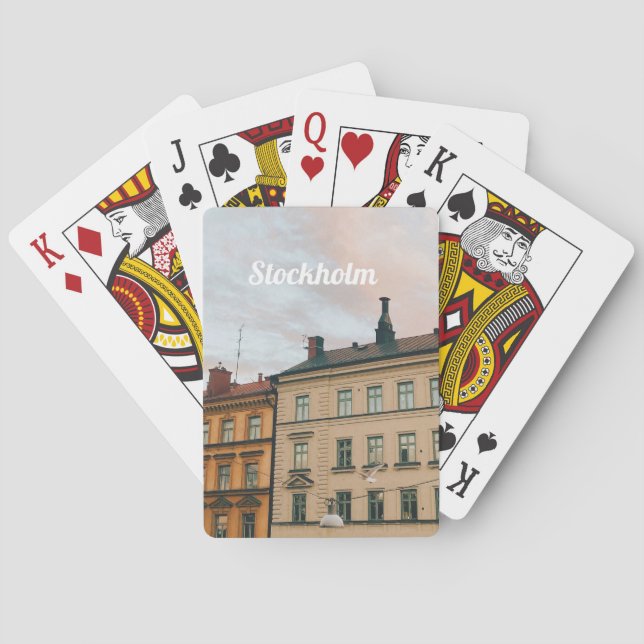 Stockholm Södermalm Cityscape Playing Cards (Back)
