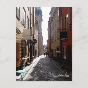 Stockholm street postcard