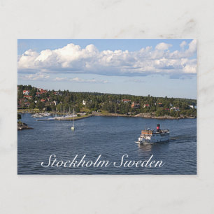 Stockholm Sweden Bay Postcard
