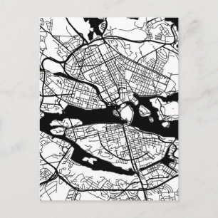 Stockholm Sweden City Map Postcard
