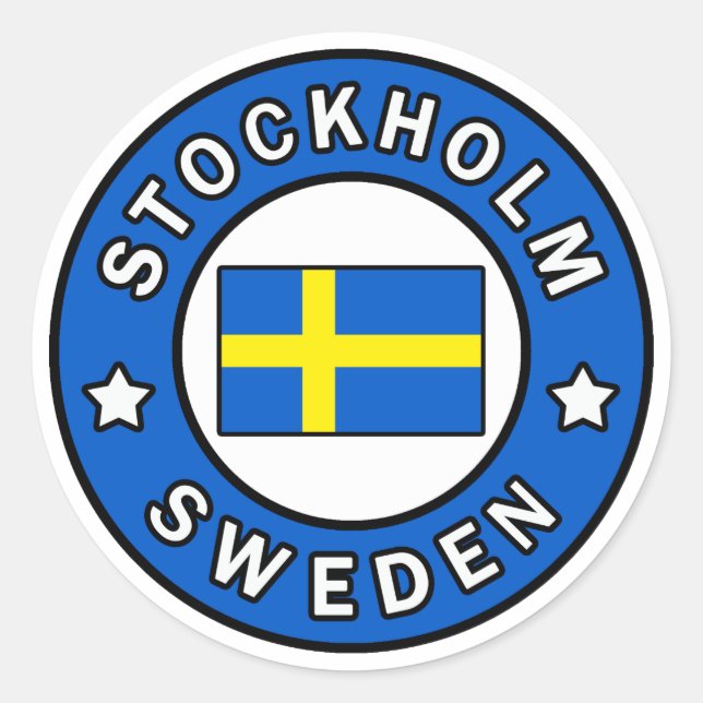 Stockholm Sweden Classic Round Sticker (Front)