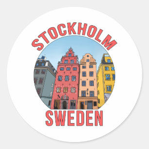 Stockholm Sweden Classic Round Sticker
