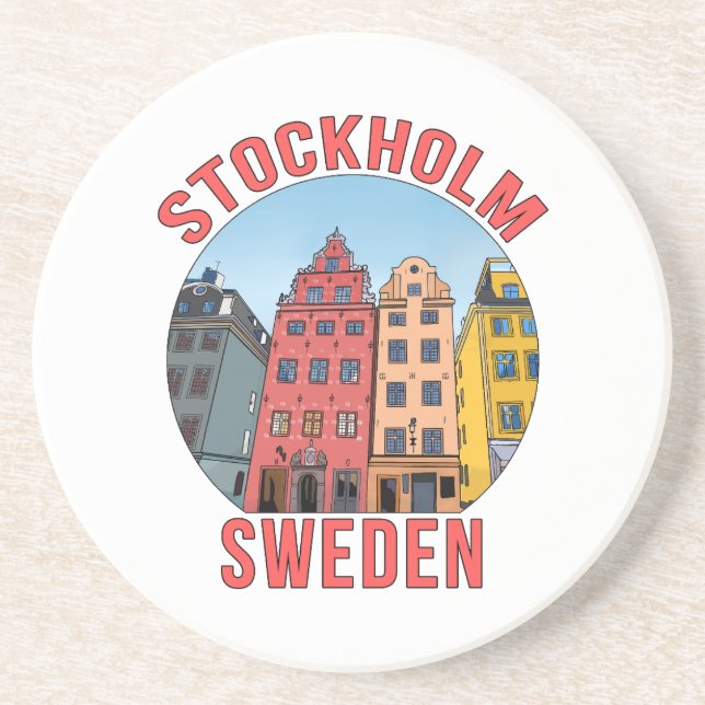 Stockholm Sweden Coaster (Front)