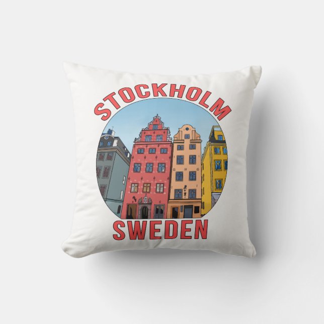 Stockholm Sweden Cushion (Front)