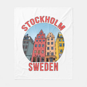 Stockholm Sweden Fleece Blanket