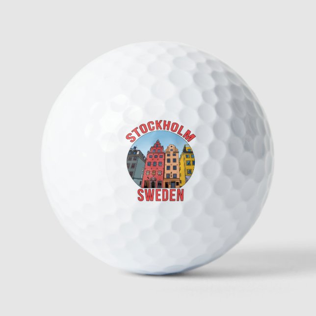 Stockholm Sweden Golf Balls (Front)
