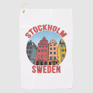 Stockholm Sweden Golf Towel