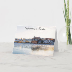 Stockholm Sweden Holiday Christmas  Card