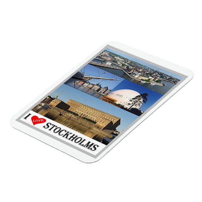 Stockholm - Sweden - I Love - Magnet (Left Side)