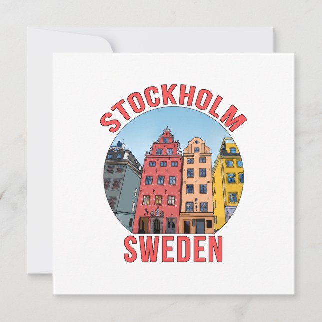 Stockholm Sweden Invitation (Front)