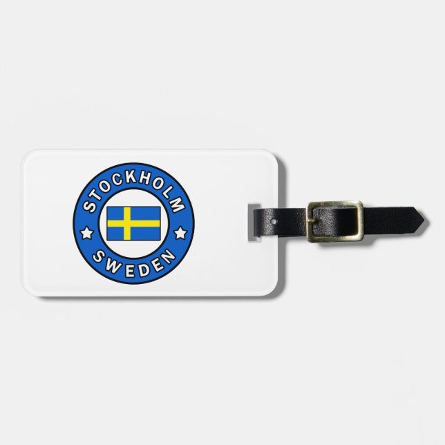 Stockholm Sweden Luggage Tag (Front Horizontal)