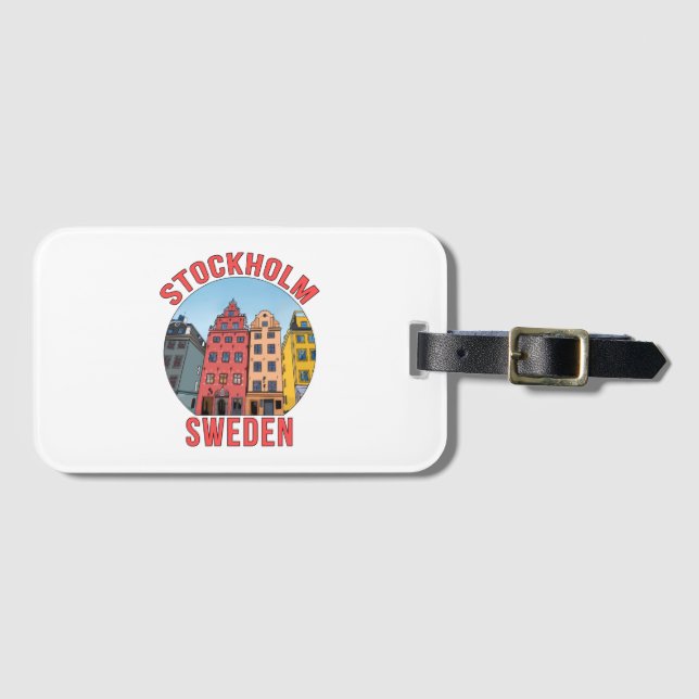 Stockholm Sweden Luggage Tag (Front Horizontal)