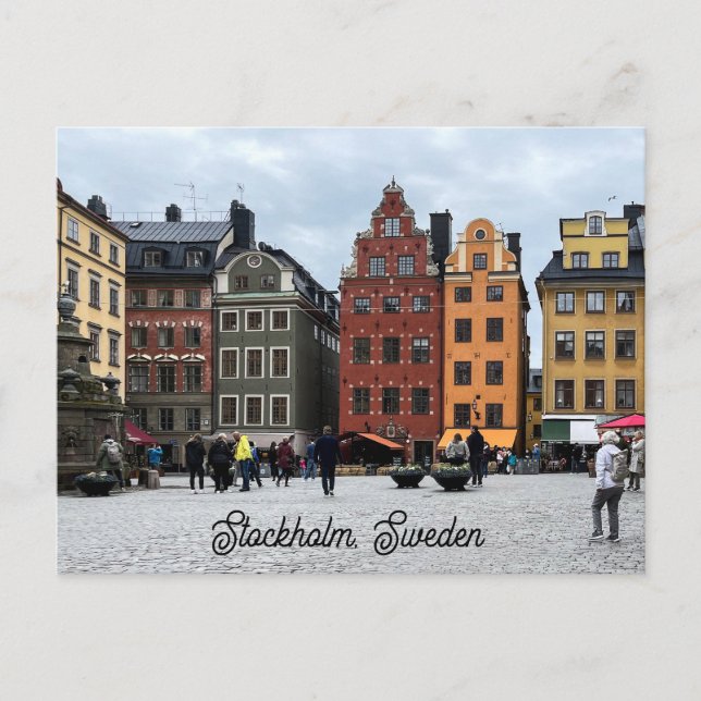 Stockholm Sweden Old Town Gamla stan Personalise Postcard (Front)