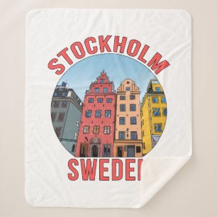 Stockholm Sweden Sherpa Blanket