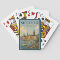 Stockholm Sweden Skyline Illustration Travel Art