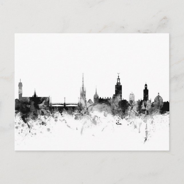 Stockholm Sweden Skyline Postcard (Front)