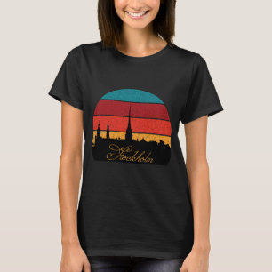 Stockholm Sweden Spire Retro Travel T-Shirt