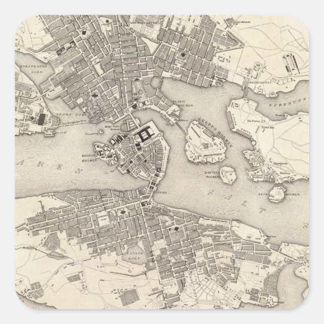 Stockholm, Sweden Square Sticker (Front)