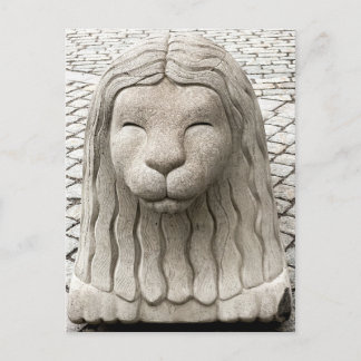 Stockholm Sweden Stone Lion Statue Old Town Photo Postcard