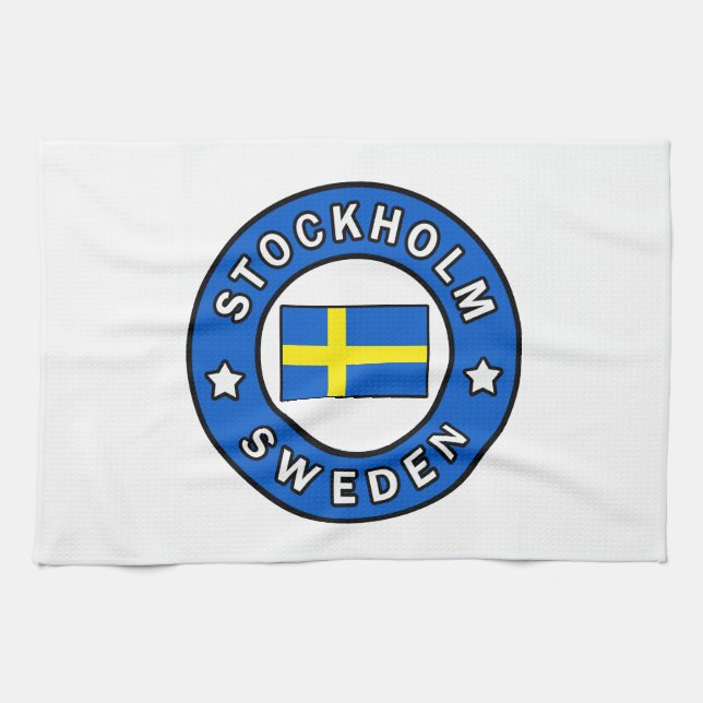 Stockholm Sweden Tea Towel (Horizontal)