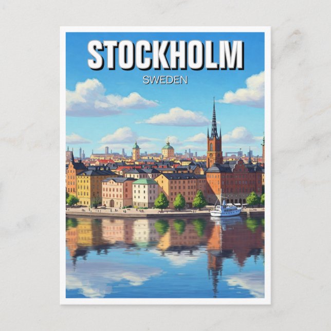 Stockholm Sweden Travel Postcard (Front)