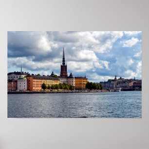Stockholm Sweden view Poster