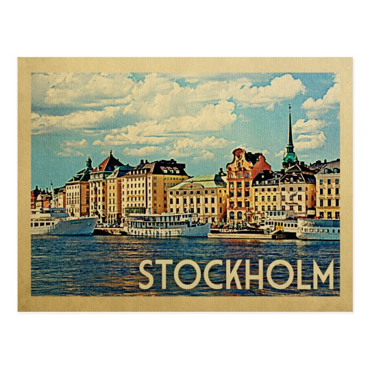 Stockholm Sweden Vintage Travel Postcard | Zazzle.co.uk